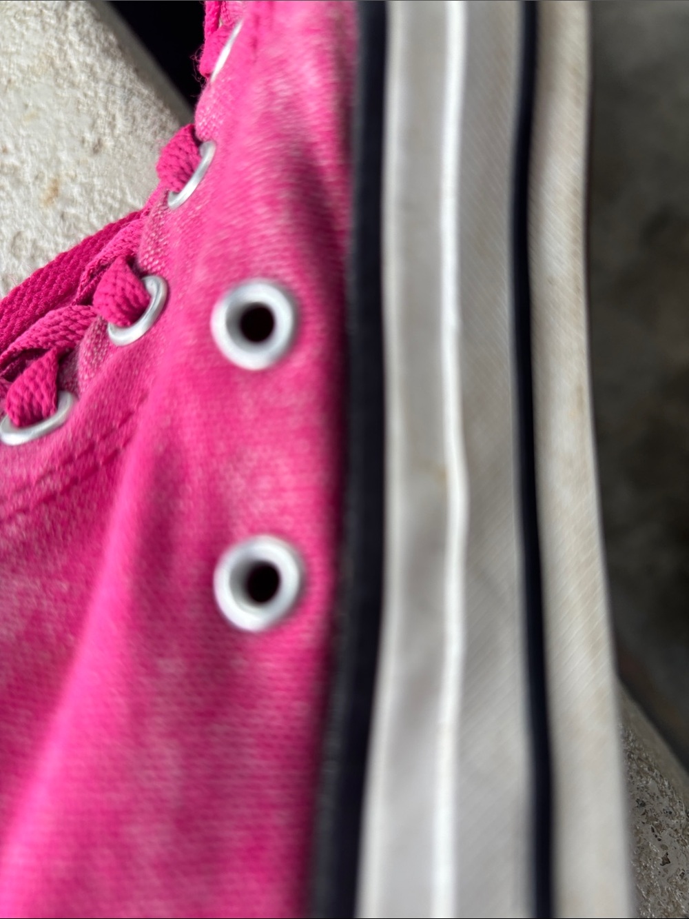 Converse Chuck Taylor All Stars Hot Pink with Black, includes zipper decal! - Picture 9 of 9